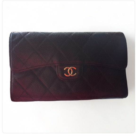 EUC!!! Classic Flap Wallet Crossbody Bag Quilted Caviar Mini - Picture 11 of 12